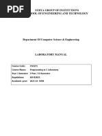 Cs3271 Programming in C Lab Manual