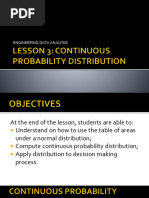 Lesson 3. Continuous Probability Distribution