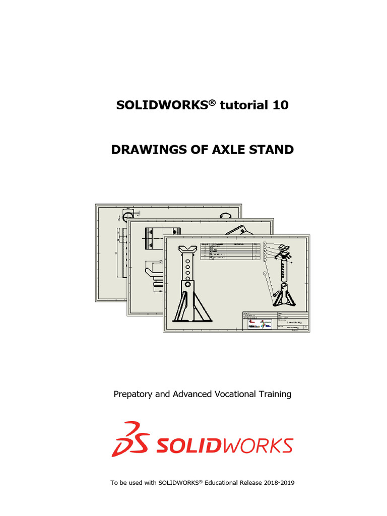 SolidWorks Tutorial 10 For Prepatory and Advanced Vocational Training ...
