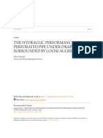 The Hydraulic Performance of Perforated Pipe Under-drains Surroun