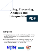 Research Methodology 5-Sampling, Processing, Analysis and Interpretation