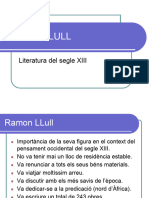 Ramon Llull: Literatura Del Segle XIII