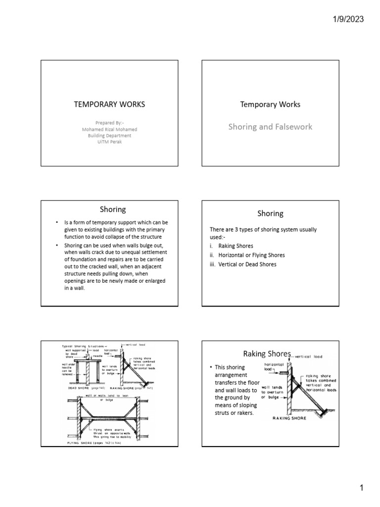 shoring | PDF | Structural Engineering | Civil Engineering