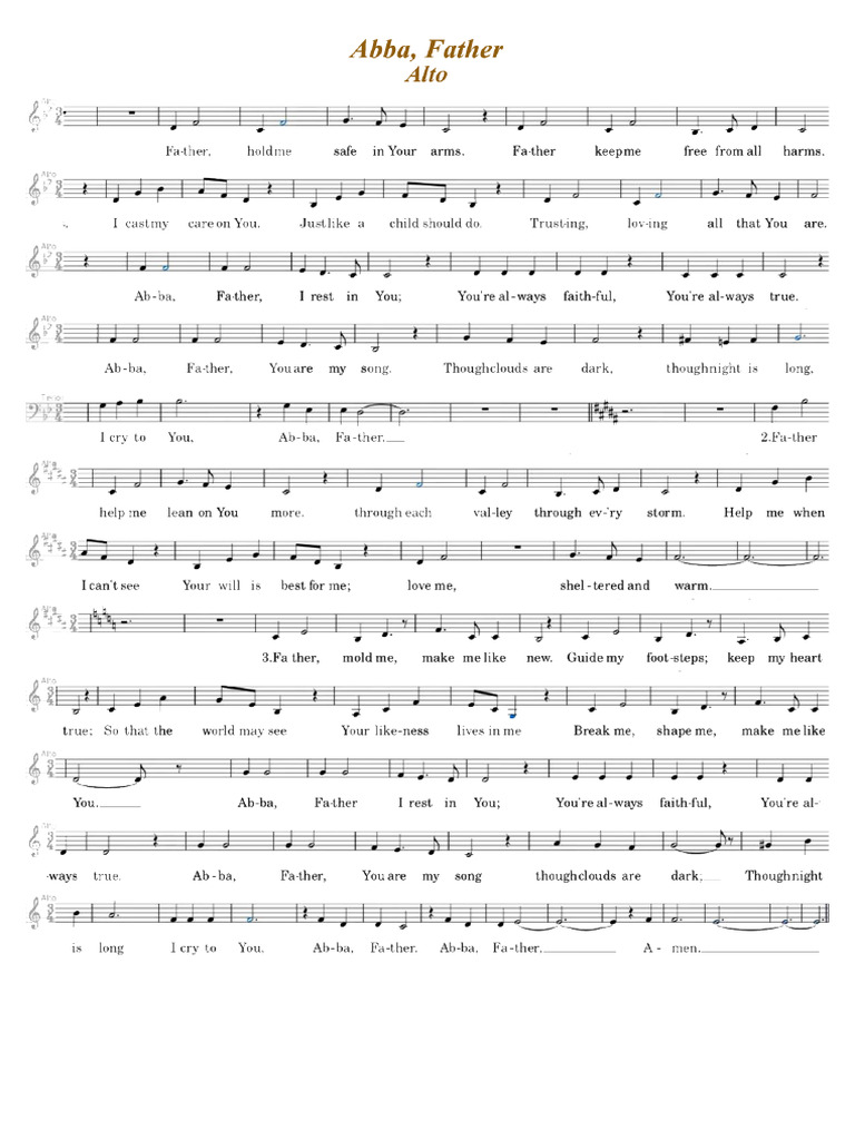 Abba Father Alto Pdf