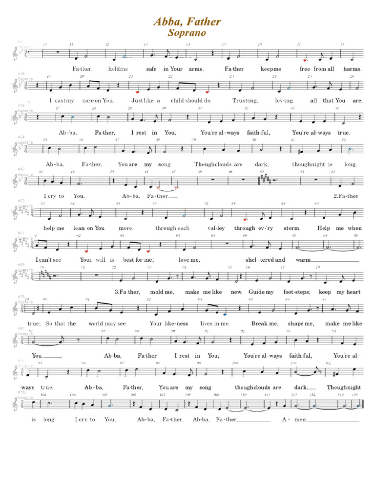 Abba Father Soprano Pdf