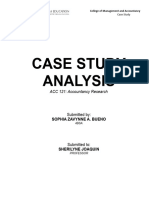 Case Study Analysis - Acc 121 - Sophia Bueno