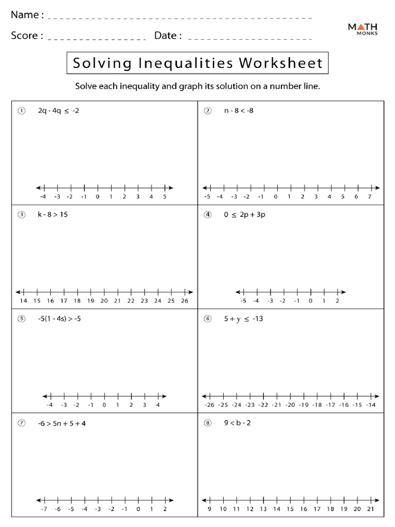 7th Grade InequalitiesWorksheet | PDF