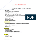 Australia VISA REQUIREMENTS