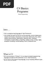 Intro To C# For Visual Programming Lab