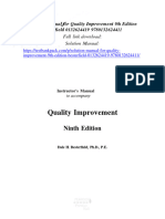 Solution Manual For Quality Improvement 9Th Edition Besterfield 0132624419 978013262441 Full Chapter PDF