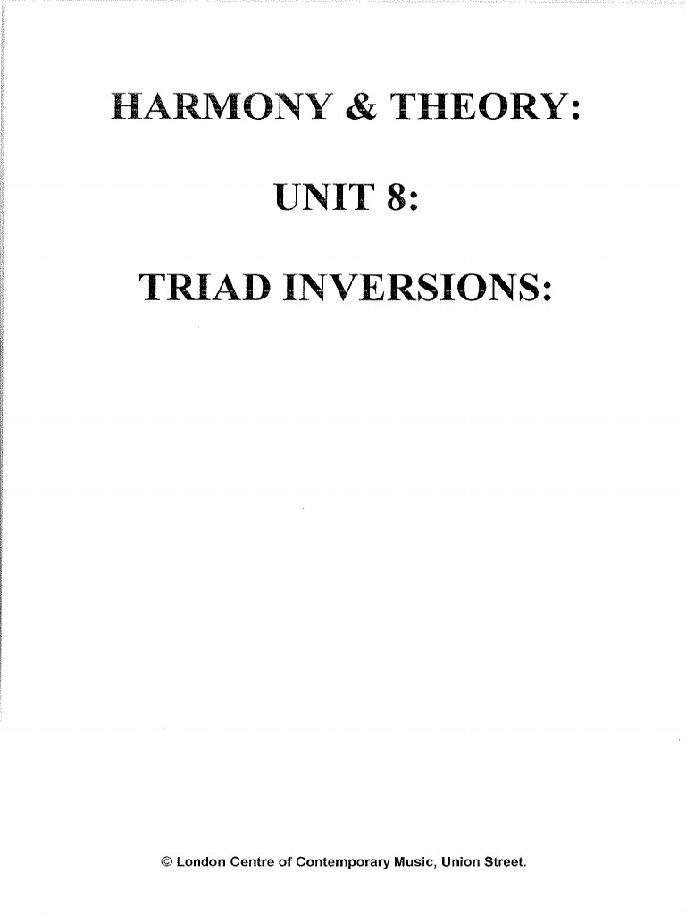 H&T 8 Triad Inversions | PDF