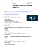 Introduction To Educational Research 1St Edition Mertler Test Bank Full Chapter PDF