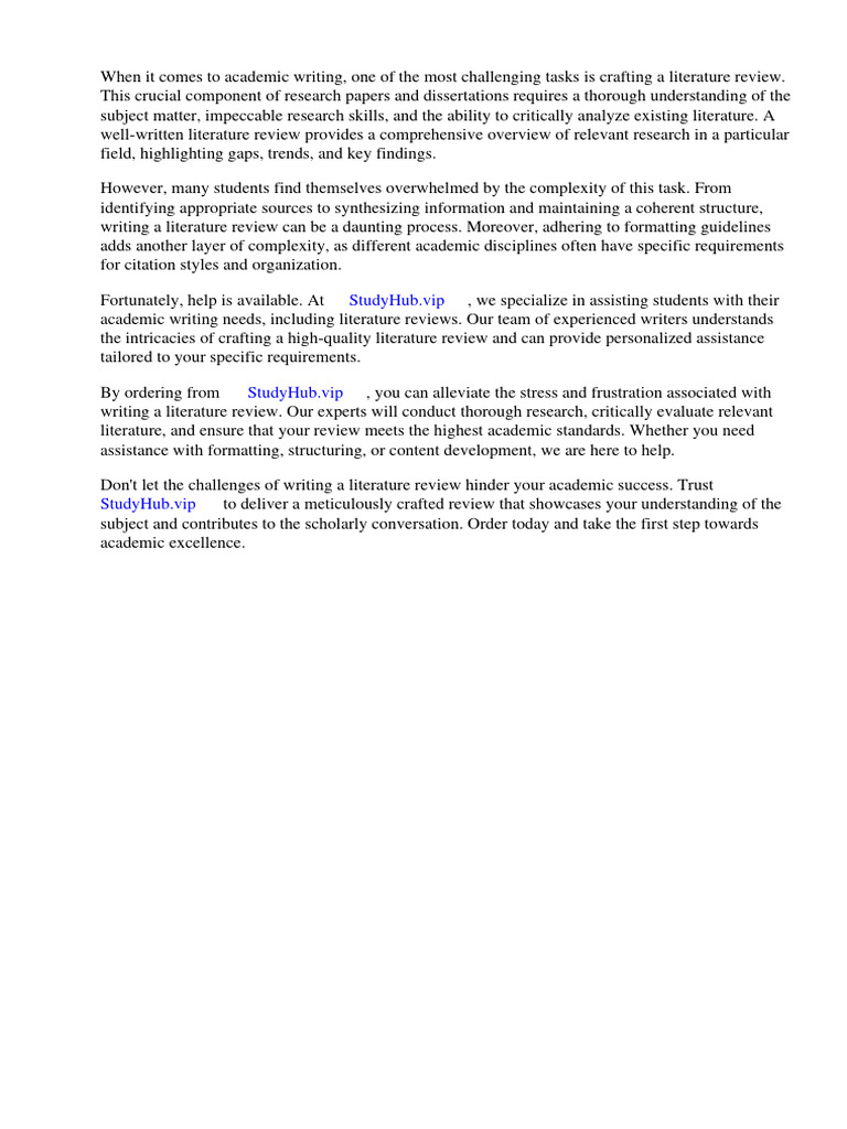 Format of A Good Literature Review | PDF | Methodology | Literature Review