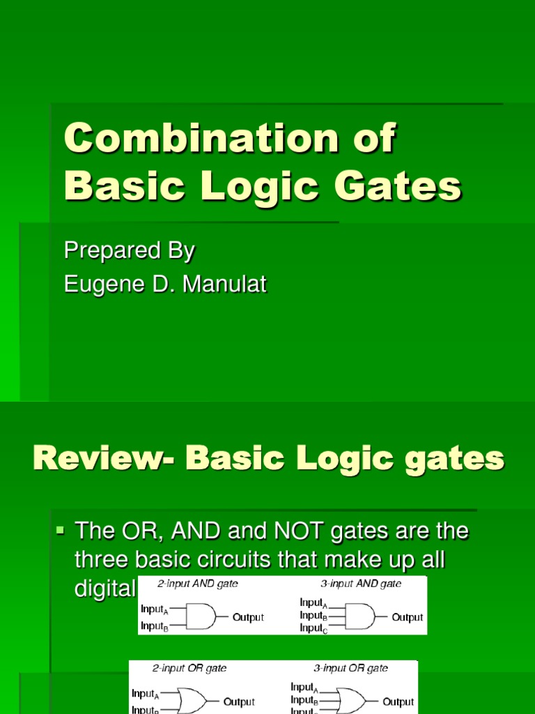 Combination of Basic Logic Gates | PDF | Mathematical Logic | Logic