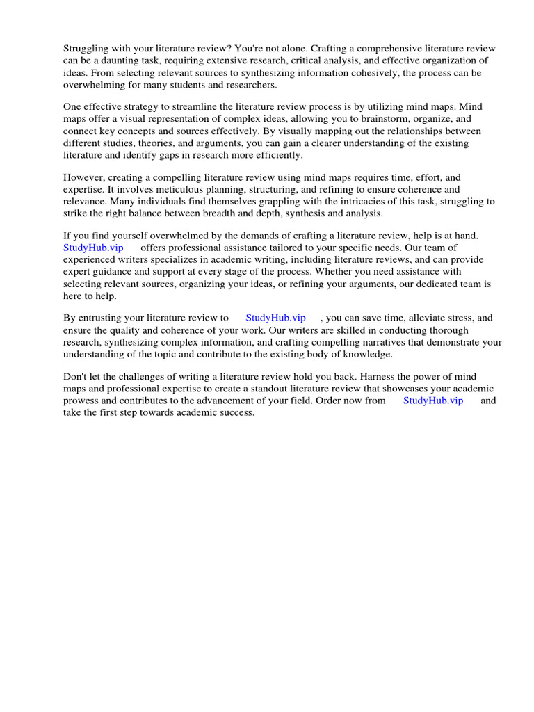 Using Mind Map For Literature Review | PDF | Mind | Literature Review