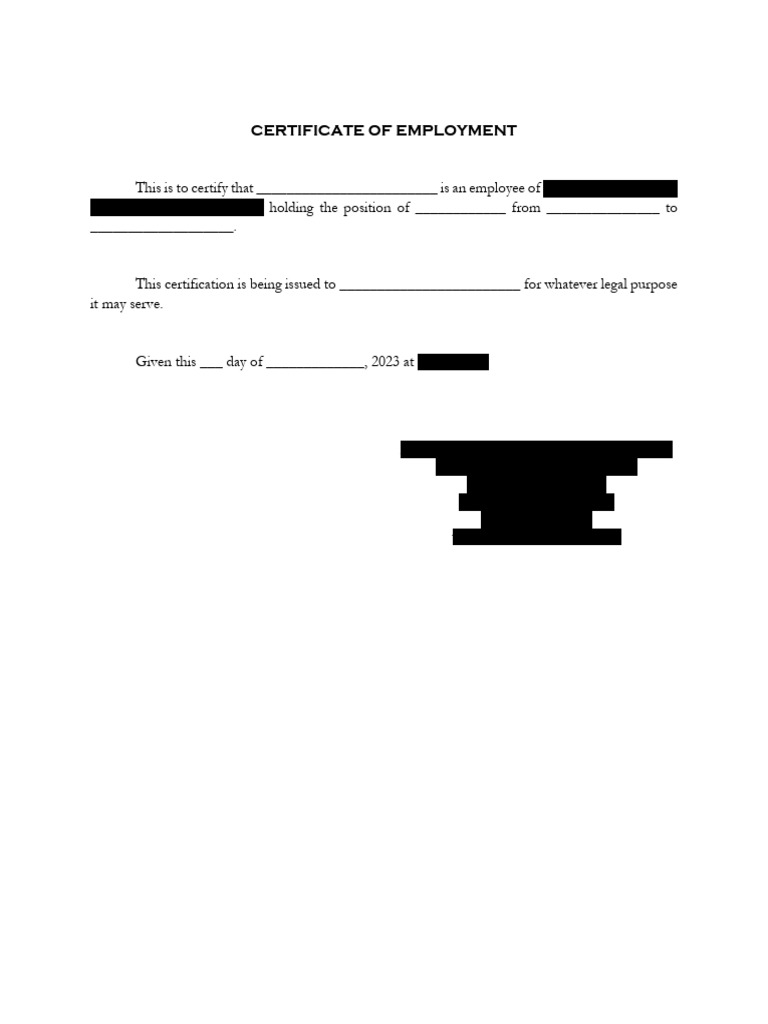 Certificate Of Employment Details Meaning In Urdu
