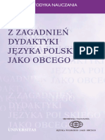 Z Zagadnień Dydaktyki Języka Polskiego Jako Obcego