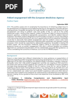 2020 09 H PP EuropaBio Patient-Engagement