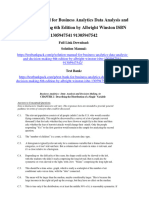 Solution Manual For Business Analytics Data Analysis and Decision Making 6Th Edition by Albright Winston Isbn 1305947541 9130594754 Full Chapter PDF