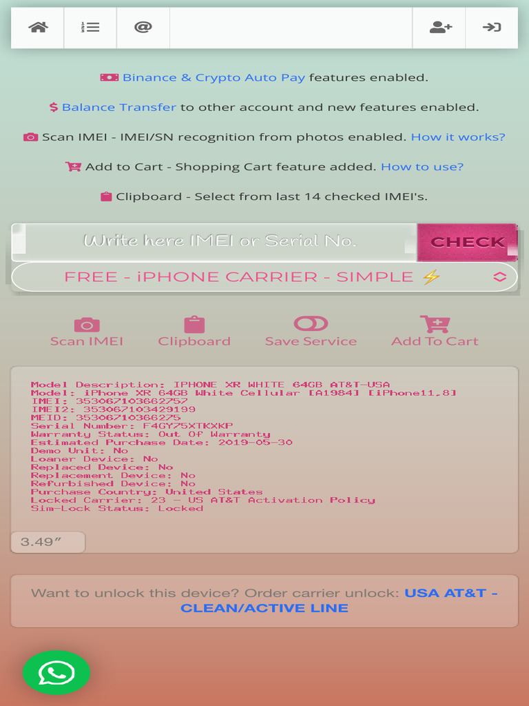 Free IMEI Checker Online - SICKW - COM IMEI CHECK SERVICE | PDF
