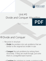 Unit #3 Divide and Conquer Algorithm: Tejas Chauhan