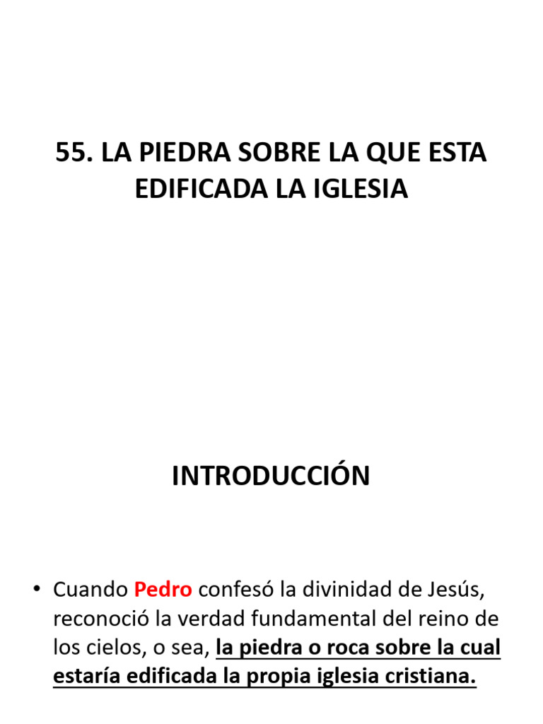 Power 55 la piedra sobre la que esta edificada la iglesia pdf dios