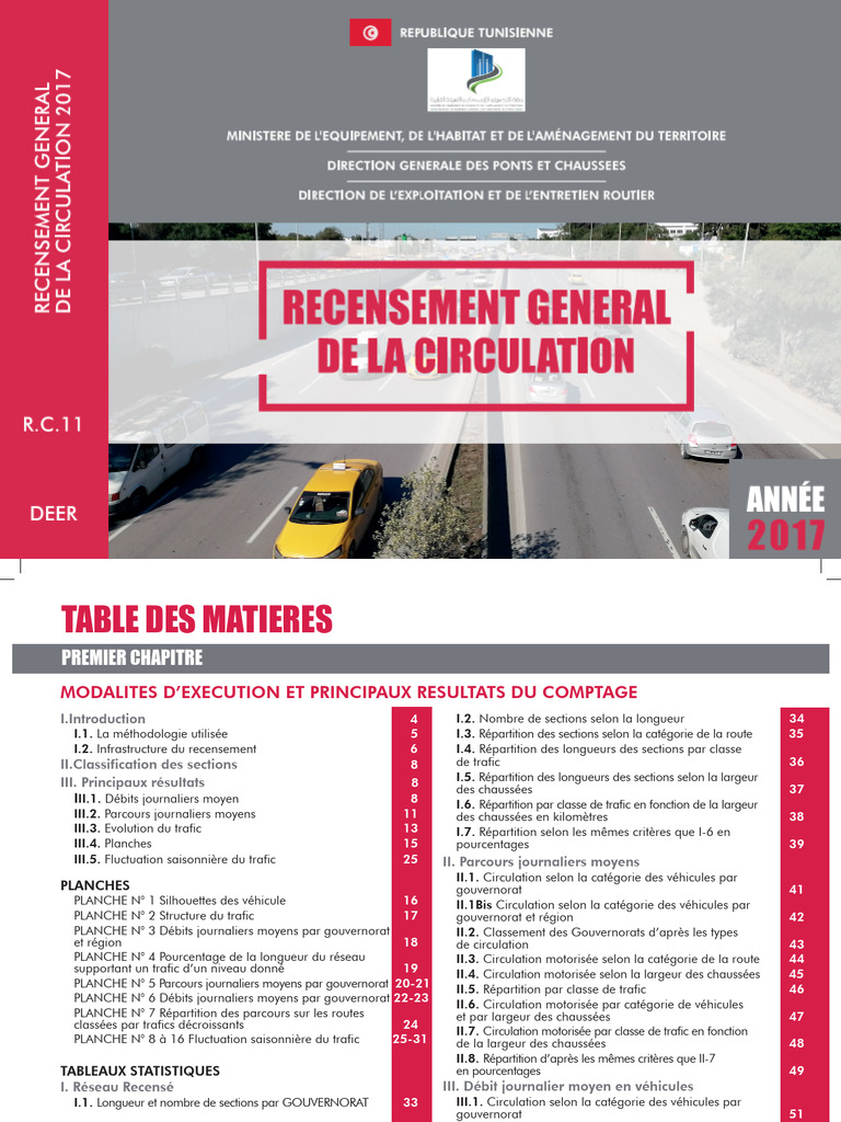 Recensement de la circulation 2017 | PDF | Camion | Fatigue (matériau)