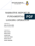 Narrative Report in Fundamentals in Lodging Operation
