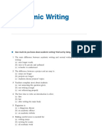 Introduction To AL - Activity 2 (Slide 19) Academic Writing Quiz Test