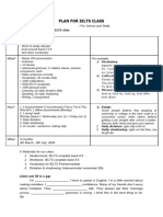 Plan For Ielts Class