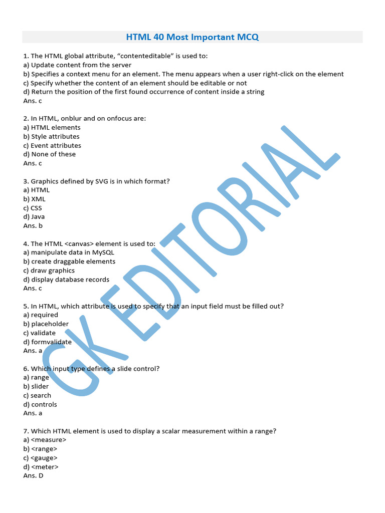 Learn Html Pdf