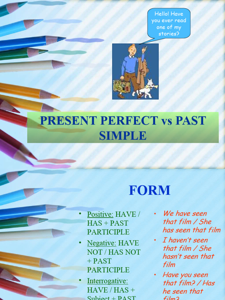 Present Perfect Vs Past Simple Grammar Guides 39715 Pdf