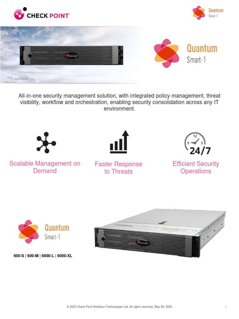 Smart 1 Security Management Platform Datasheet | Download Free PDF ...