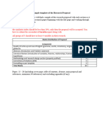 Sample Template of The Research Proposal For Mid Term