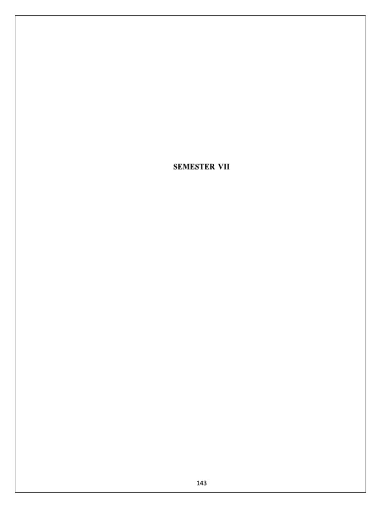 7th Sem Syllabus | PDF