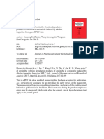 Ghost Peaks of Ezetimibe Solution Degradation