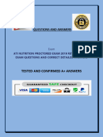 Ati Nutrition Proctored Exam 2019 Retake Actual Exam Questions and Correct