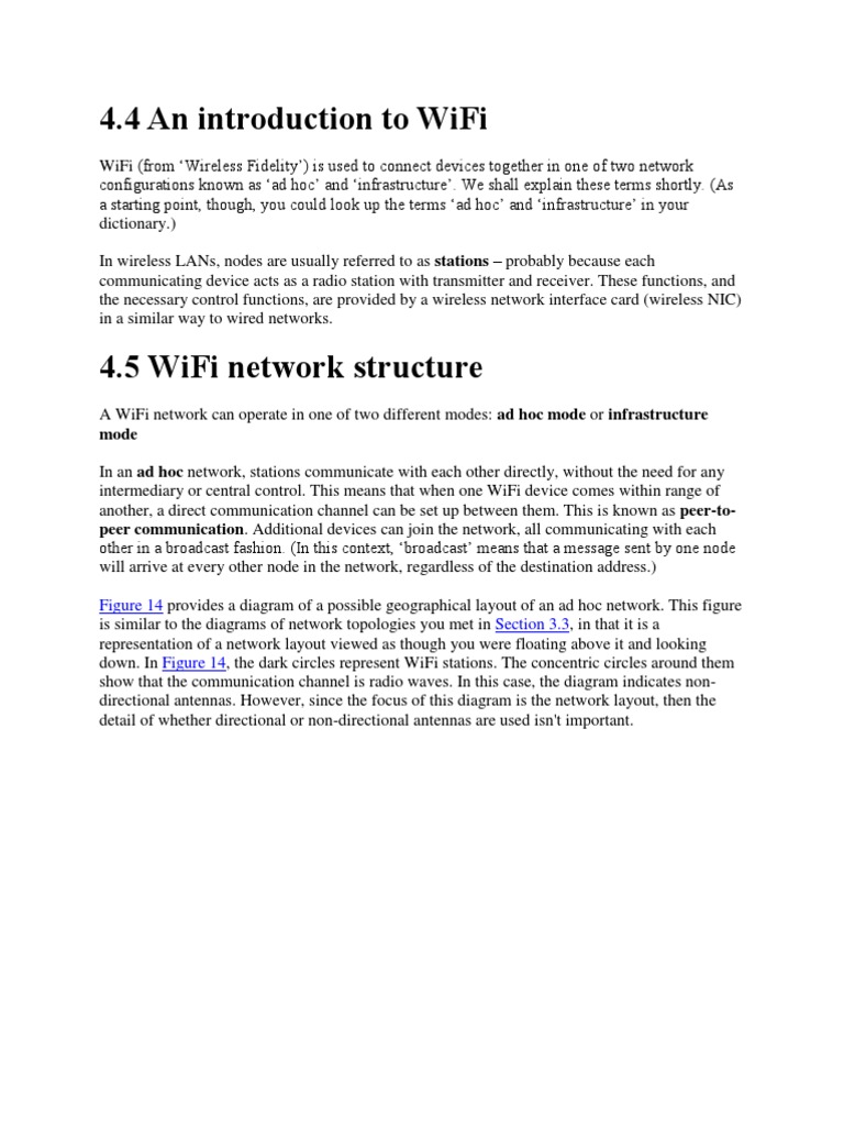 4.4 An Introduction To Wifi: Section 3.3 | PDF | Wi Fi | Ieee 802.11