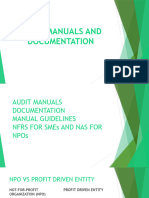 Audit Manuals and Documentation