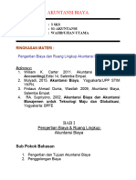 Akuntansi Biaya: JML SKS: 3 Sks Jenjang/Jur: S1-Akuntansi Sifat/Status: Wajib/Ujian Utama