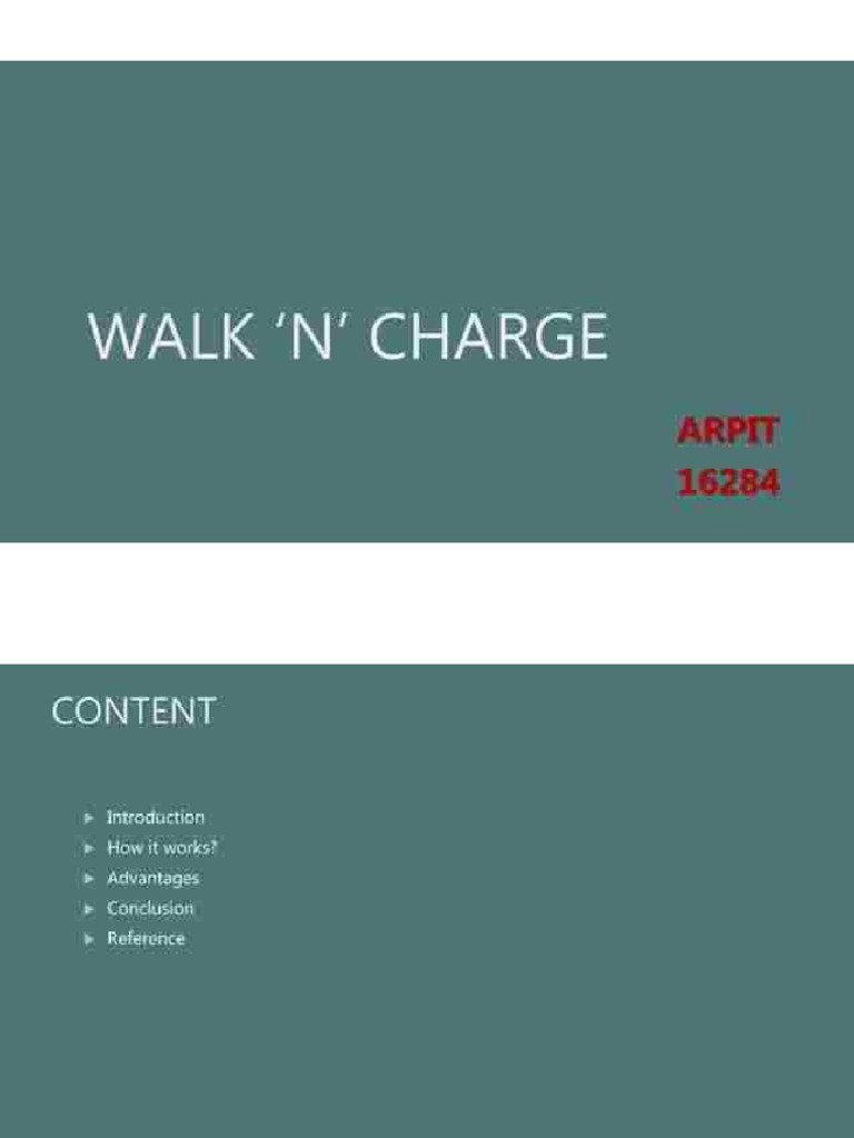 walk and charge PPT | PDF