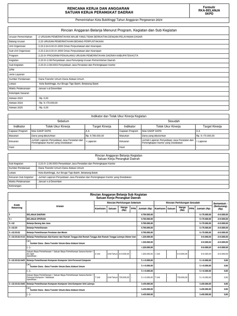 Sistem Informasi Pemerintahan Daerah - Cetak RKA Rincian Belanja - 2.23 ...