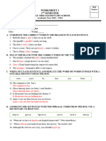 Worksheet 1 Semeter 2 Answer Key