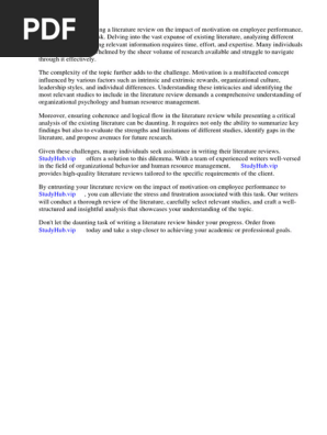 Literature Review on Impact of Motivation on Employee Performance