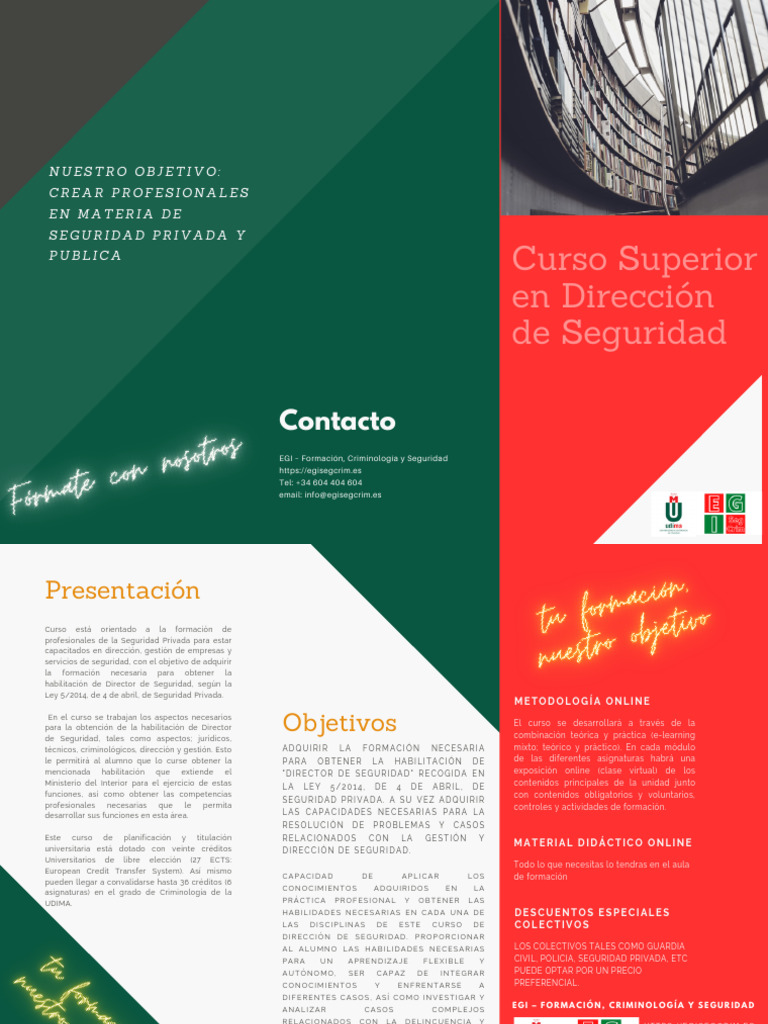 Curso Superior en Dirección de Seguridad | PDF