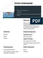 Deepesh Sonowane - Technical Resume