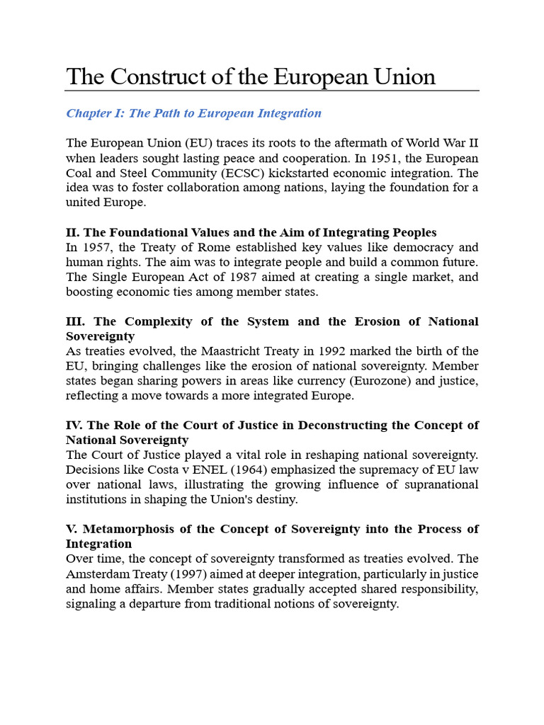 EU Law Book Summery | PDF | European Union | Brexit