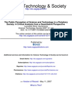 The Public Perception of Science and Technology in A Periphery Society: A Critical Analysis From A Quantitative Perspective - Vaccarezza