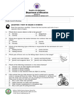 D1 Quarterly Test - Q3 Science 6