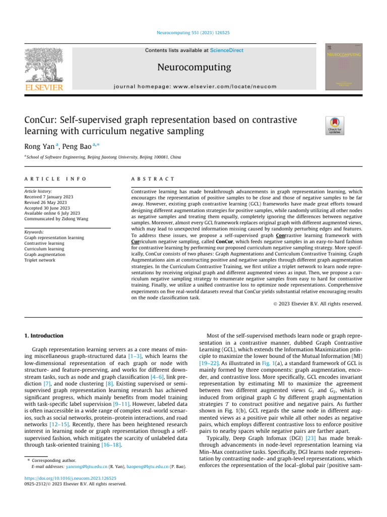 ConCur: Curriculum Contrastive Learning | PDF | Vertex (Graph Theory ...